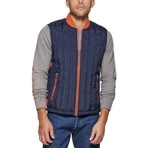 Levis Men's Quilted Utility Puffer Vest With Contrast Detailing 100% Nylon XL